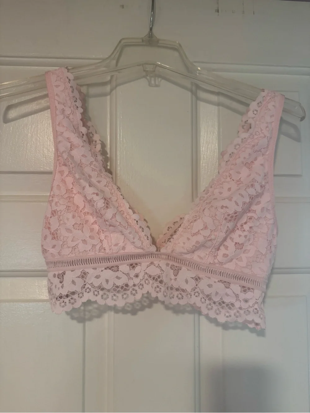 Victoria’s Secret pink lace bralette